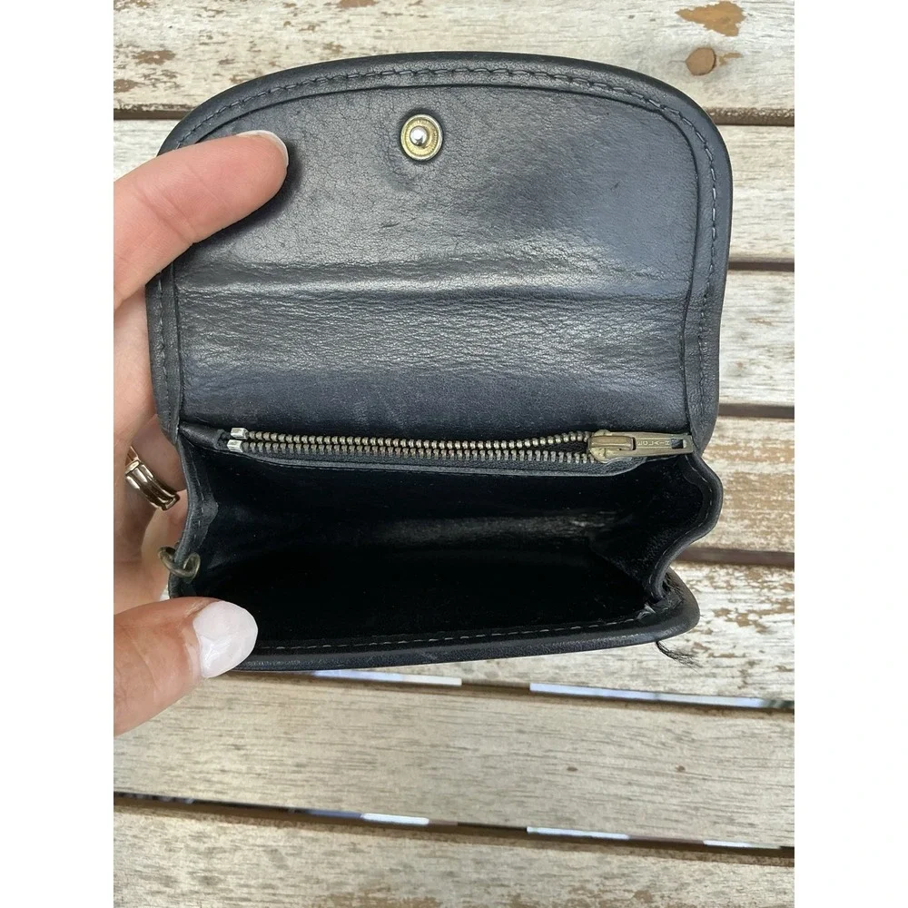 Vintage Coach 7219 Black  Multifunction Purse Wallet WITH Keychain Bag‎ Charm
